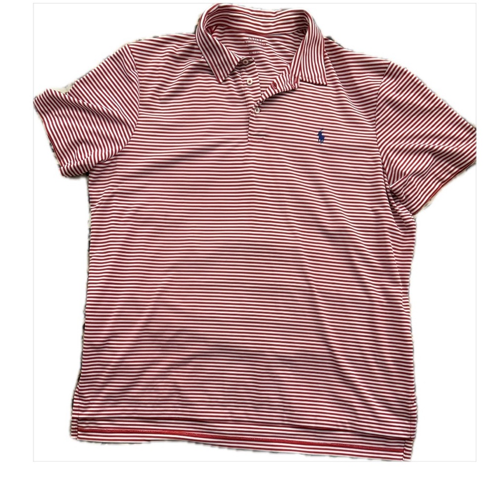 Red Striped Polo Shirt
